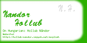 nandor hollub business card